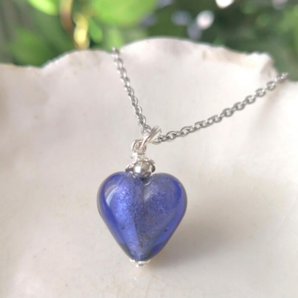 Handblown Murano Glass Heart